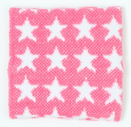 Stars pink-white sweat band accessory