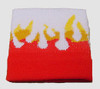 Flame white sweat band accessory