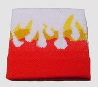 Flame white sweat band accessory