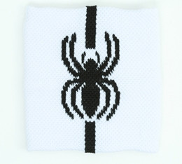Spider stripe white sweat band accessory