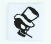 Skull hat white sweat band accessory