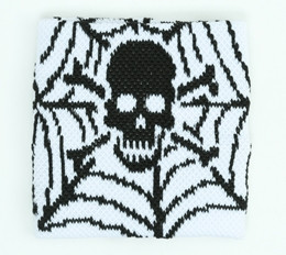 Spiderweb white sweat band accessory