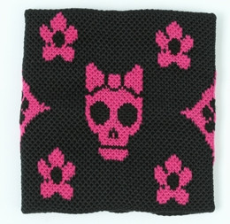 Cute Sk flower black-pink sweat band accessory