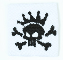 Punk Sk white sweat band accessory