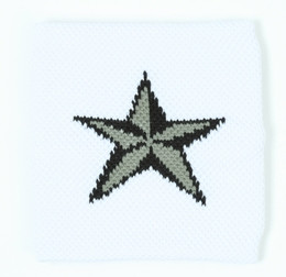3D Star white/ black-grey sweat band accessory