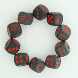Dice black-red dice bracelet