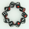 Dice black-white-red dice bracelet