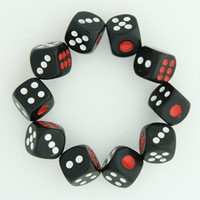 Dice black-white-red dice bracelet
