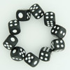 Dice black-White dice bracelet