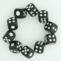 Dice black-White dice bracelet