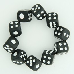 Dice black-White dice bracelet