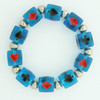 Poker blue dice bracelet