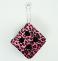 1 Dice leopard pink / black 1 dice car accessory