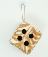Dice zebra L brown-white / black 1 dice car accessory