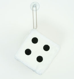 Dice white / black 1 dice car accessory