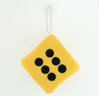 1 dice yellow / black 1 dice car accessory