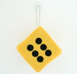 1 dice yellow / black 1 dice car accessory