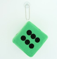 Dice green / black 1 dice car accessory