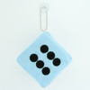 Dice L blue / black 1 dice car accessory