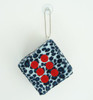 1 Dice leopard blue / red 1 dice car accessory