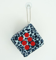 1 Dice leopard blue / red 1 dice car accessory