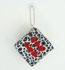 1 Dice leopard white / red 1 dice car accessory