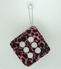 1 dice leopard Pink / white 1 dice car accessory