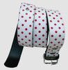 Dot white-red mix belt