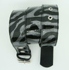 Zebra silver mix belt