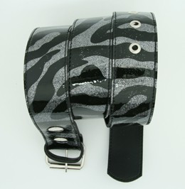 Zebra silver mix belt