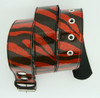 Zebra red mix belt