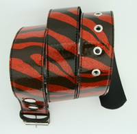 Zebra red mix belt