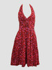 Front - Leopard red marilyn dress