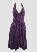 Front - Leopard purple marilyn dress