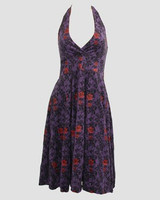 Skull rose purple marilyn dress