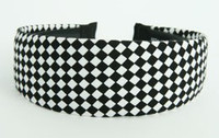 Check black-white large cotton
