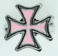 Herocross pink-black mix ring
