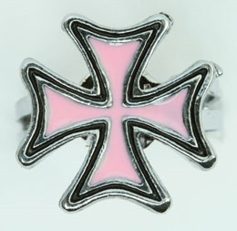 Herocross pink-black mix ring