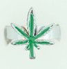 Marijuana D green mix ring