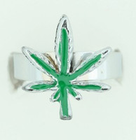 Marijuana D green mix ring