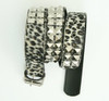 Leopard brown belt studs belt
