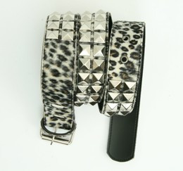Leopard brown belt studs belt