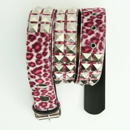 Leopard pink belt studs belt