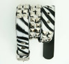 Zebra black-white belt studs belt Zebra black-white belt studs belt