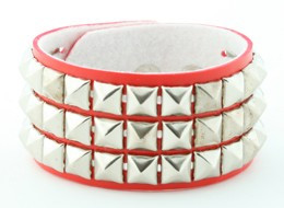 3 Square red studs big stud