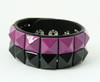 Stripe black-purple studs big stud