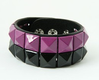 Stripe black-purple studs big stud