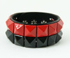 Stripe black-red studs big stud