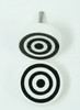 Circle white-black flat fake piercing