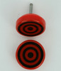 Circle red-black flat fake piercing
